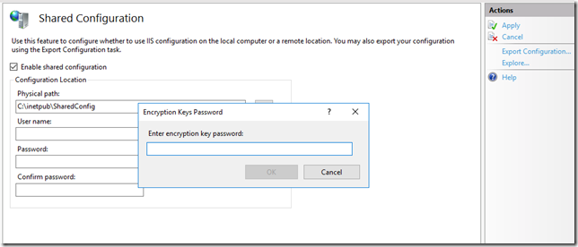 Using IIS 10 Shared Configuration | Peter Viola